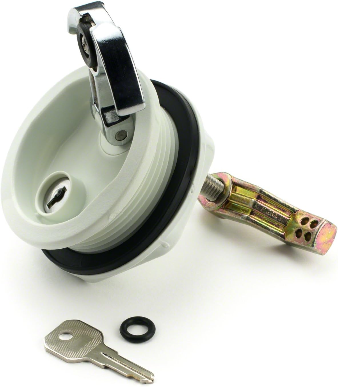 Whitecap S-0226BC T-Handle Latch with Keyed Lock - Black 3" Diameter