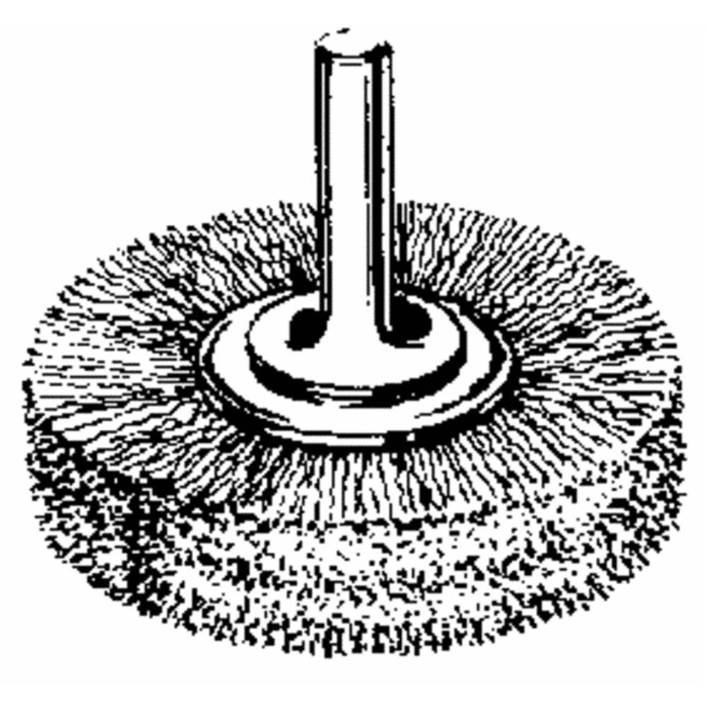 Weiler 36011 Vortec Pro, 3" Diameter, 0.014" Wire Size, Carbon Steel Bristles