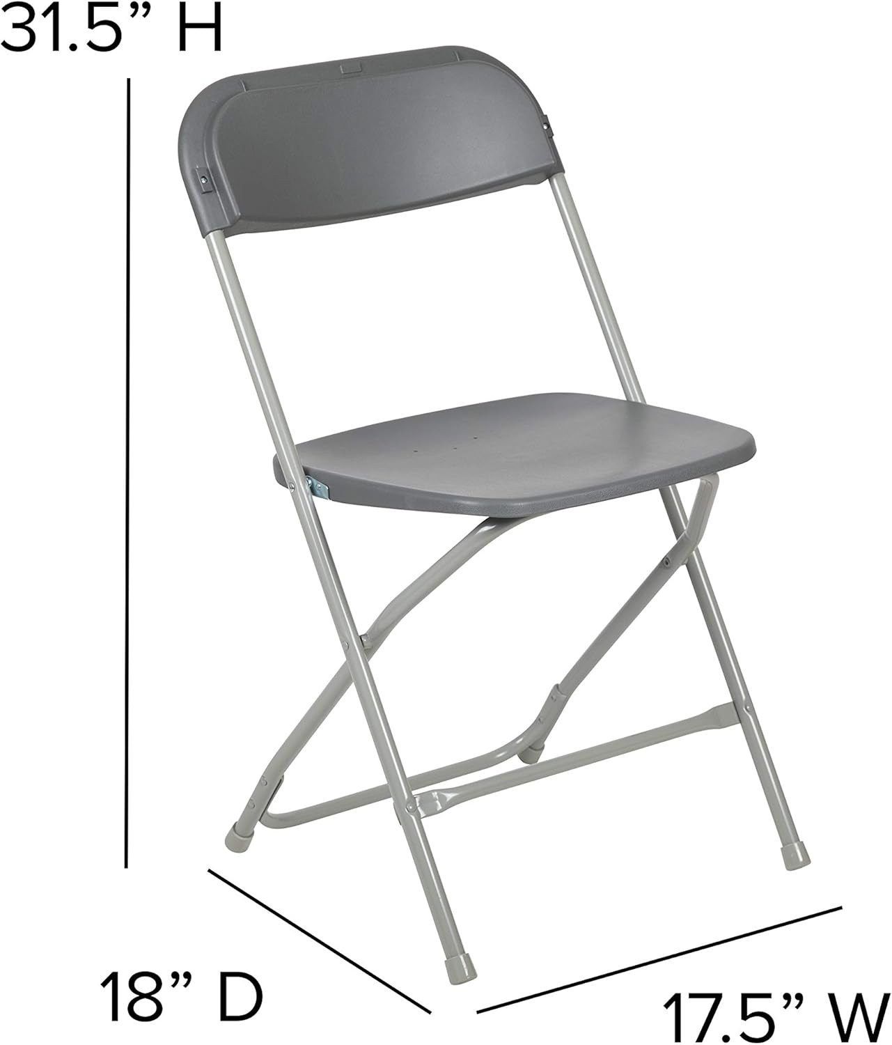 Flash Furniture Hercules Series Commercial-Grade Plastic Folding Chair - 650LB Weight Capacity