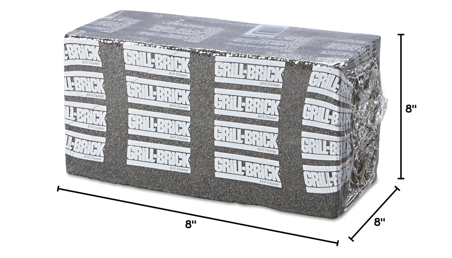 3M Grill-Brick Grill Cleaner GB12, 12 Pack of 3.5 in x 4 in x 8 in Grill Bricks, Heavy Duty