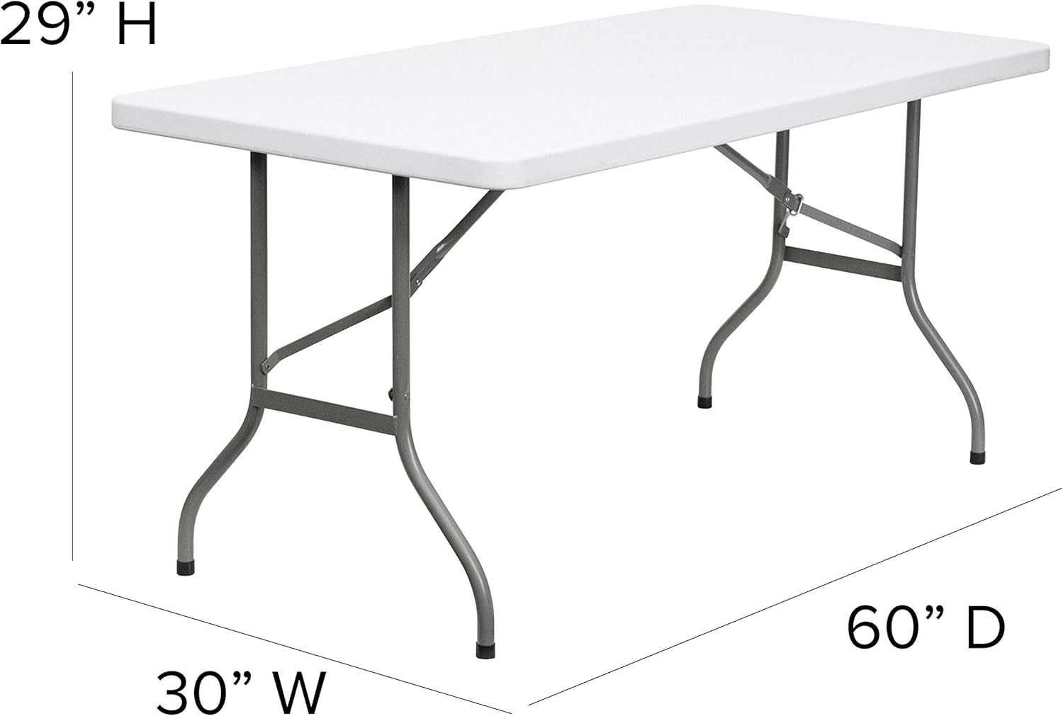 Flash Furniture Elon Rectangular Plastic Folding Event Table