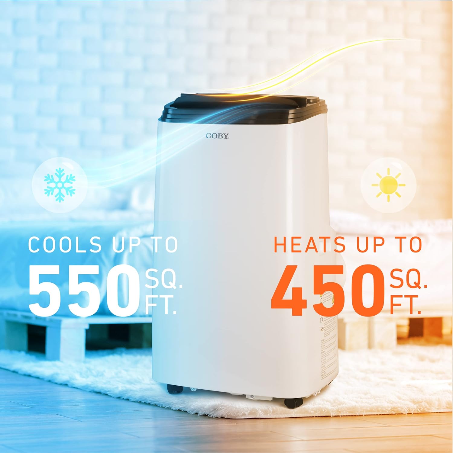 COBY Portable Air Conditioner - AC, Dehumidifier & Fan