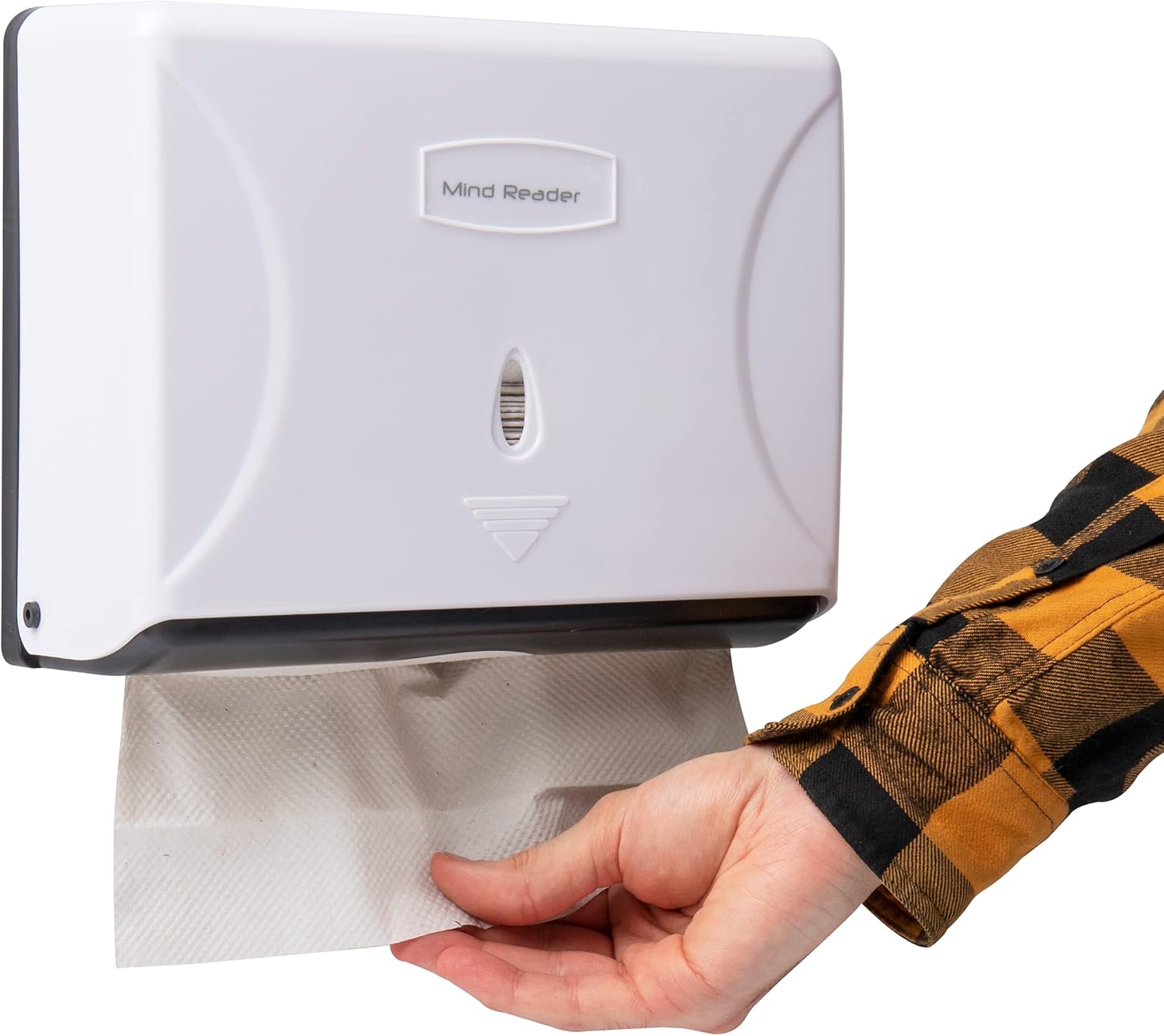 MIND READER Wall-Mounted Multi-Fold Paper Towel Dispenser