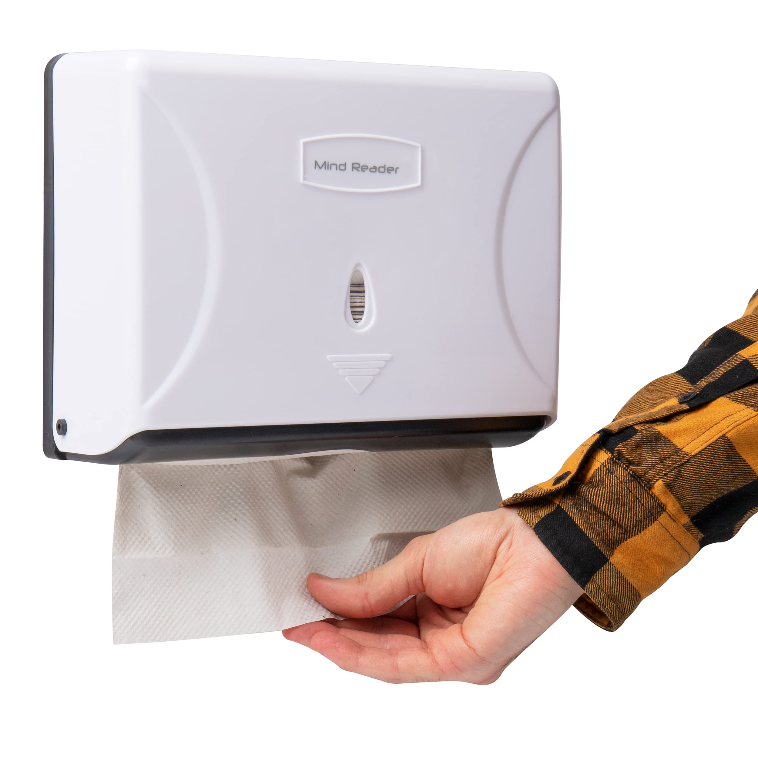 MIND READER Wall-Mounted Multi-Fold Paper Towel Dispenser