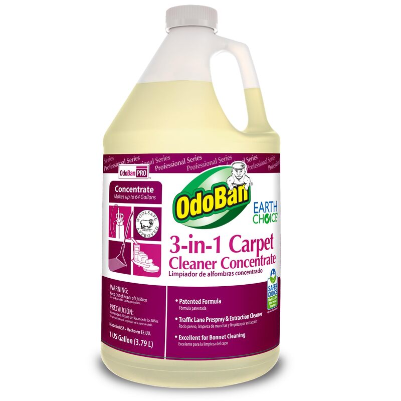 OdoBan Professional 3-in-1 Carpet Cleaner Concentrate, Made in the USA, 1 Gallon