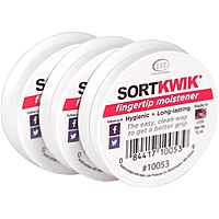 Lee Sortkwik Fingertip Moistener, 50% Recycled, 0.38 oz, Pink, Pack of 3