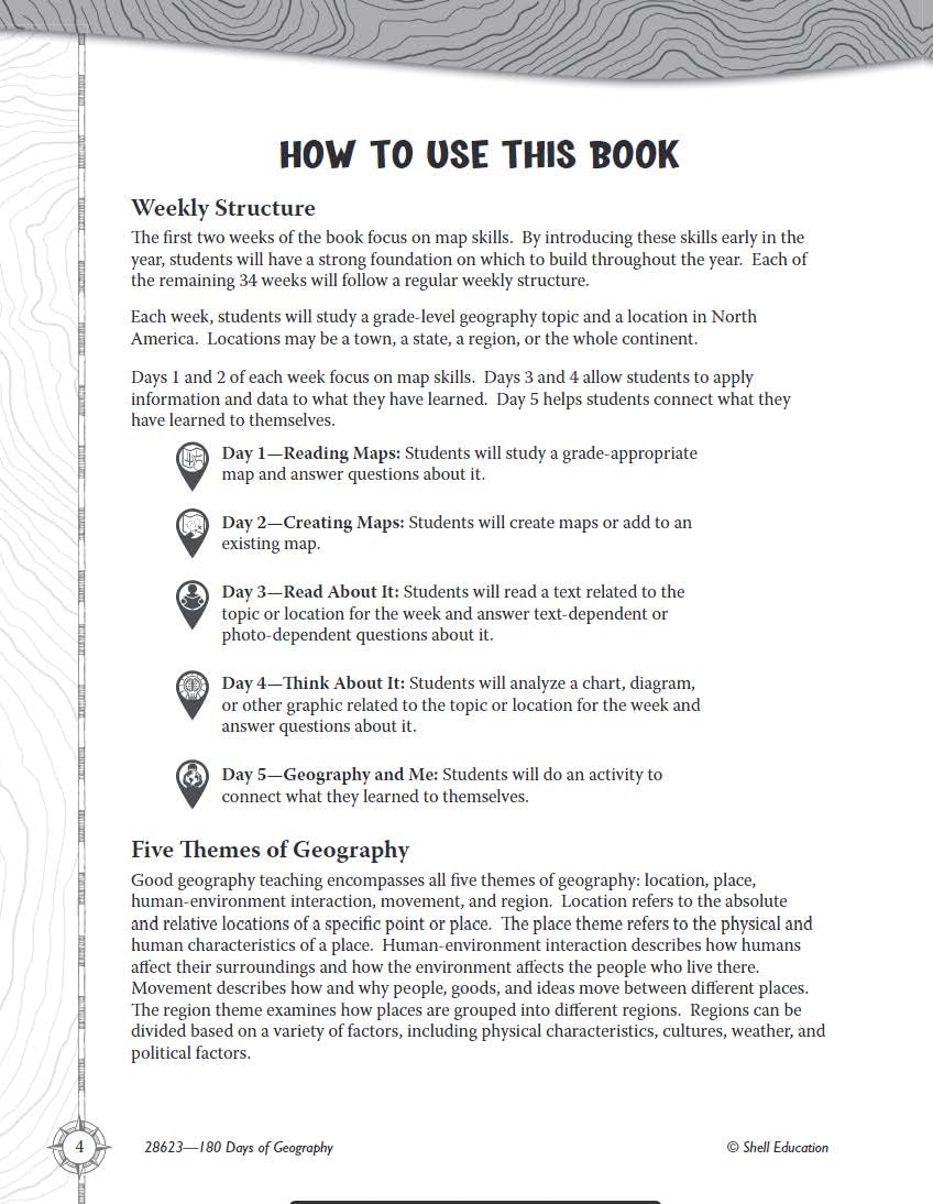 180 Days™: Social Studies, Geography for 2nd Grade Practice Workbook for Classroom and Home, Cool and Fun Practice Created by Teachers (180 Days of Practice)