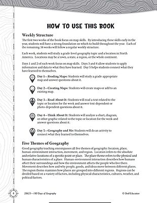 180 Days™: Social Studies, Geography for 2nd Grade Practice Workbook for Classroom and Home, Cool and Fun Practice Created by Teachers (180 Days of Practice)