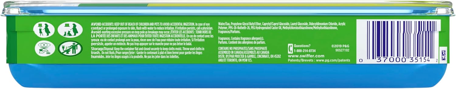 Swiffer Sweeper Wet Mopping Pad Refills for Floor Mop Open Window Fresh Scent 12 Count(Pack of 6)