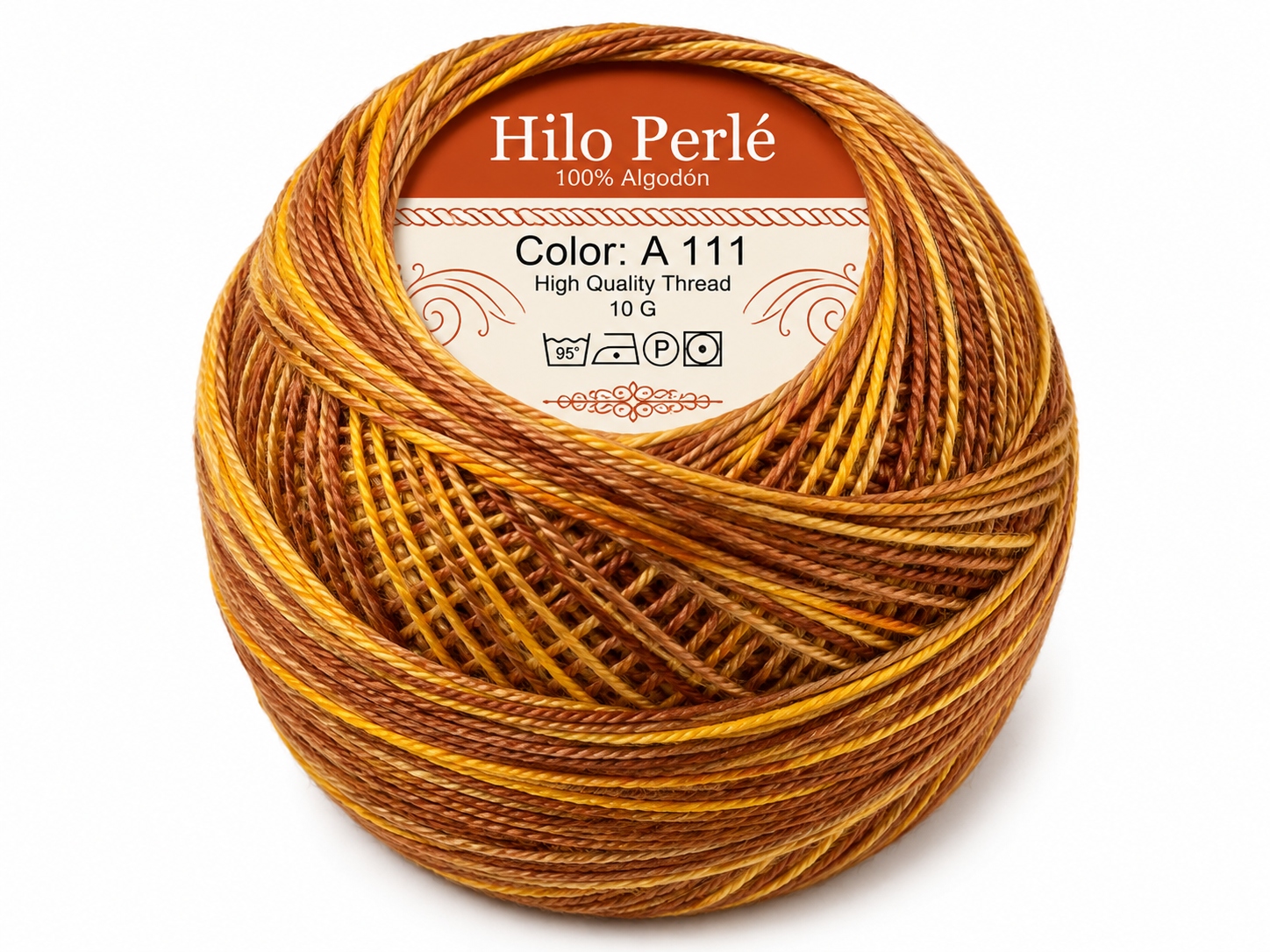 Hilo perlé para bordar #8 100% algodón Color Mostaza matizado - 111 - 10 gramos por ovillo (Caja por 10 Ovillos) Hilo perlé para bordar #8 100% algodón Color Mostaza matizado - 111 - 10 gramos por ovillo (Caja por 10 Ovillos)