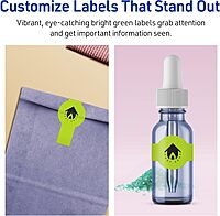 Avery Printable Wraparound Band Labels, Sure Feed Technology, 1.5" x 3.5", Bright Green, Cigar Band Labels