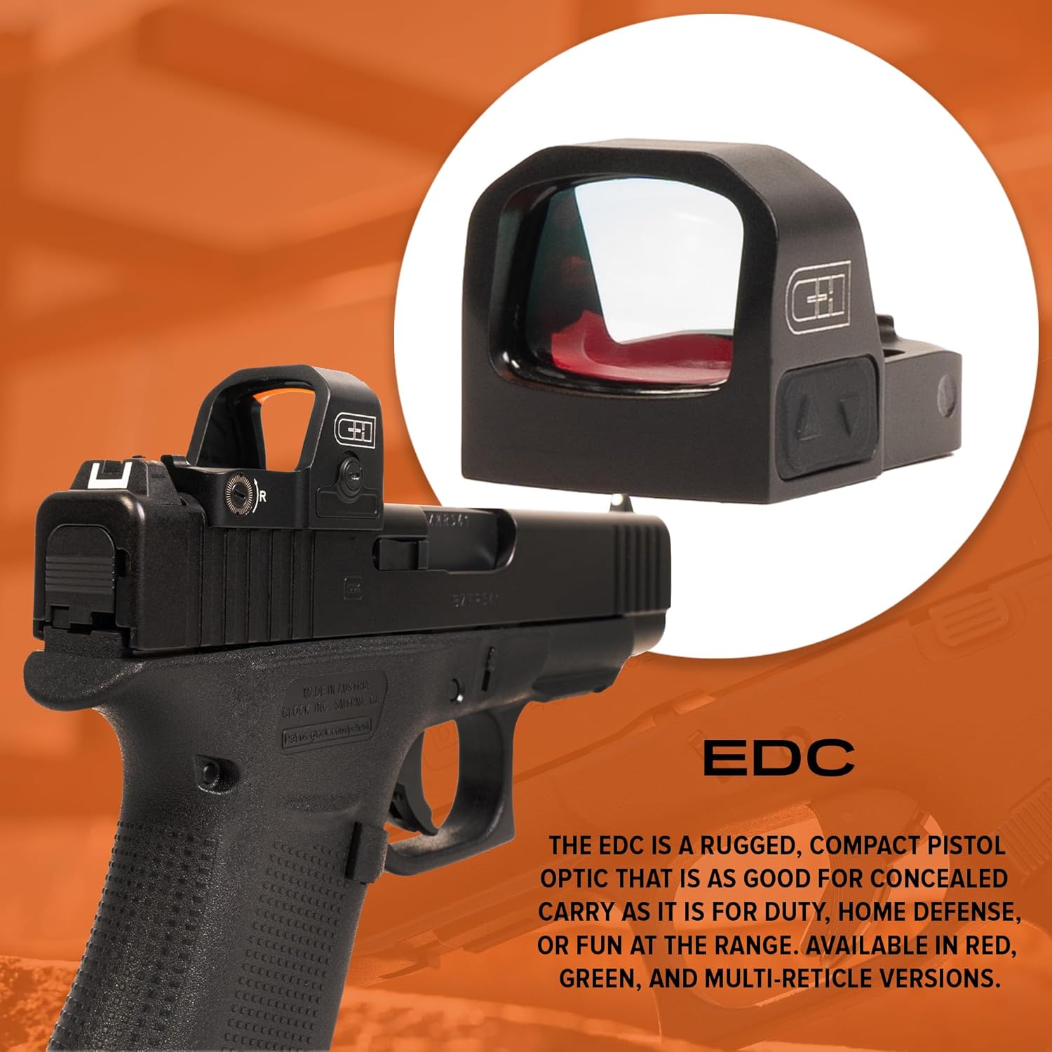 C+H EDC RMSc-Compatible Micro Red Dot Reflex Sight for Pistol