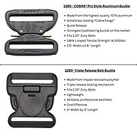 HERO'S PRIDE Ballistic Deluxe Duty Belt, Triple-lock Buckle, 2.25\"