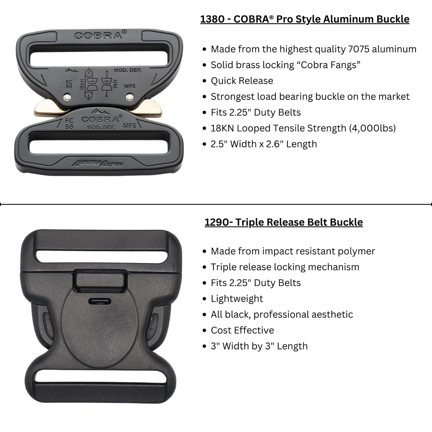 HERO'S PRIDE Ballistic Deluxe Duty Belt, Triple-lock Buckle, 2.25\"