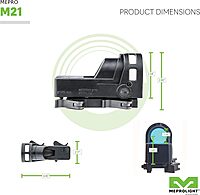 MEPROLIGHT Mepro M21 Self-Powered Day and Night Reflex Sight with Tritium and Fiber Optics