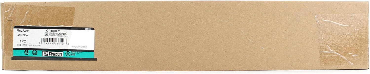 Panduit CP48BLY 48-Port Flat Patch Panel, Black