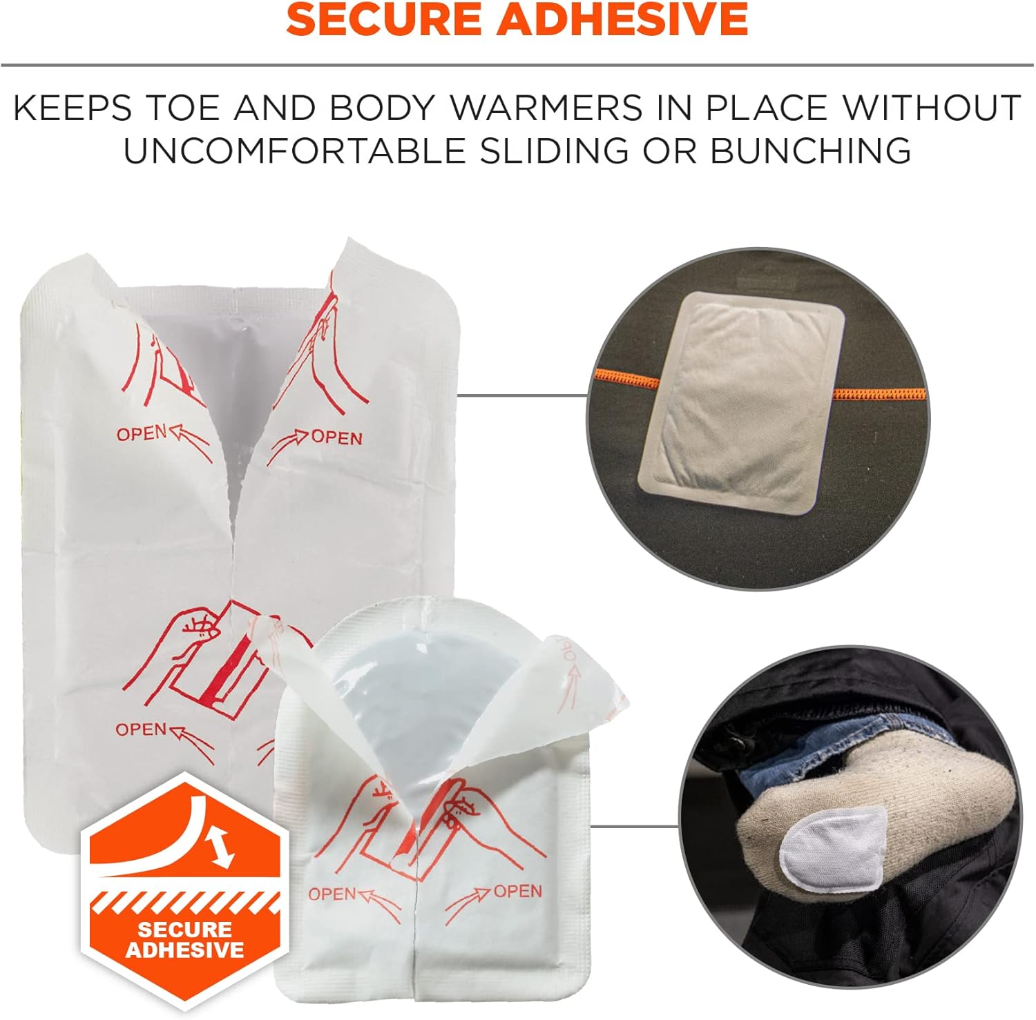 Ergodyne N-Ferno 6994 Adhesive Body, Toe, Hand Warmers Variety Pack, Disposable, Up to 12 Hours of Warming