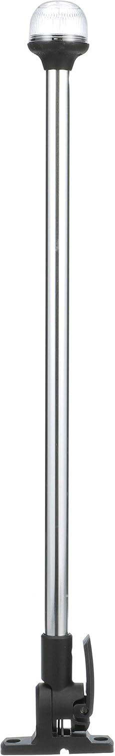 Attwood 5350-PA20-7 All-Round Incandescent Fold Down Navigation Light, Horizontal Mount, Black Base, 20-Inch