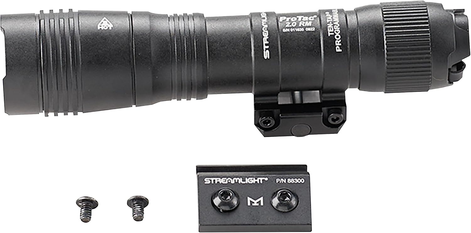 Streamlight 89003 ProTac 2.0 2000-Lumen Rail Mount High Lumen Tactical Rechargeable Long Weapon-Mounted Flashlight