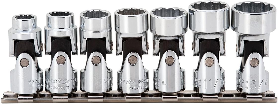 3/8" Drive 7 Piece Universal Socket Set - 12 Point