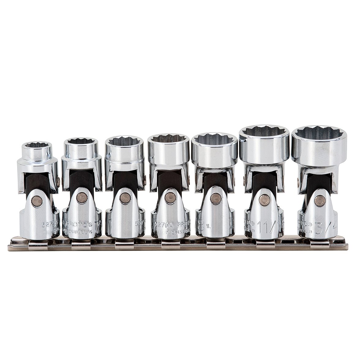 3/8" Drive 7 Piece Universal Socket Set - 12 Point