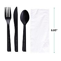 Eco-Products 6" Recycled Plastic Cutlery and Utensils, 100% Post-Consumer Recycled Polystyrene