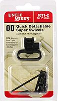 Uncle Mike's Quick Detachable .22 Tube Magazine Magnum Band Sling Swivels (Blued, 1-Inch Loop), Black