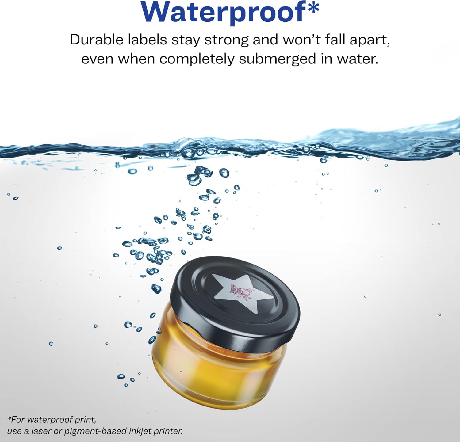 AVERY Durable Waterproof Star Labels, Sure Feed Technology, 0.75" x 0.75"