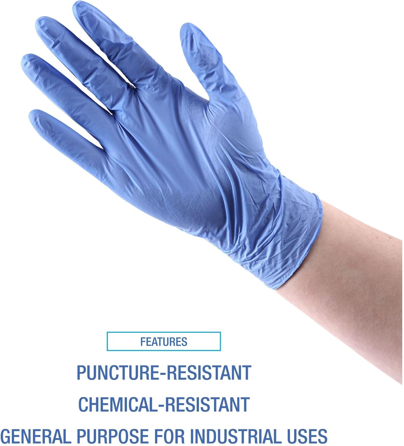 Boardwalk Disposable General-Purpose Powder-Free Nitrile Gloves, X-Large, Blue, 4mil, Box Of 100 Gloves