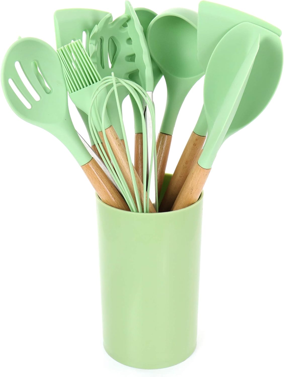 MegaChef 12-Piece Silicone and Wood Utensil Set