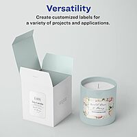 Avery Glossy White Rectangle Scalloped Labels, Sure Feed Technology, 2" x 3", Print-to-the-Edge, Permanent Adhesive, Laser/Inkjet Printable