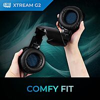ADESSO Xtream Gaming Headset with 50 mm Drivers, Noise Cancelling Microphone and LED Lighting