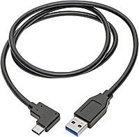 TRIPP LITE USB C to USB-A Cable Right Angle 3.1 5 Gbps Type C, 3' (U428-003-CRA)
