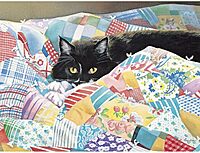 LANG Grandma's Quilt Cat 500 Piece Jigsaw Puzzle