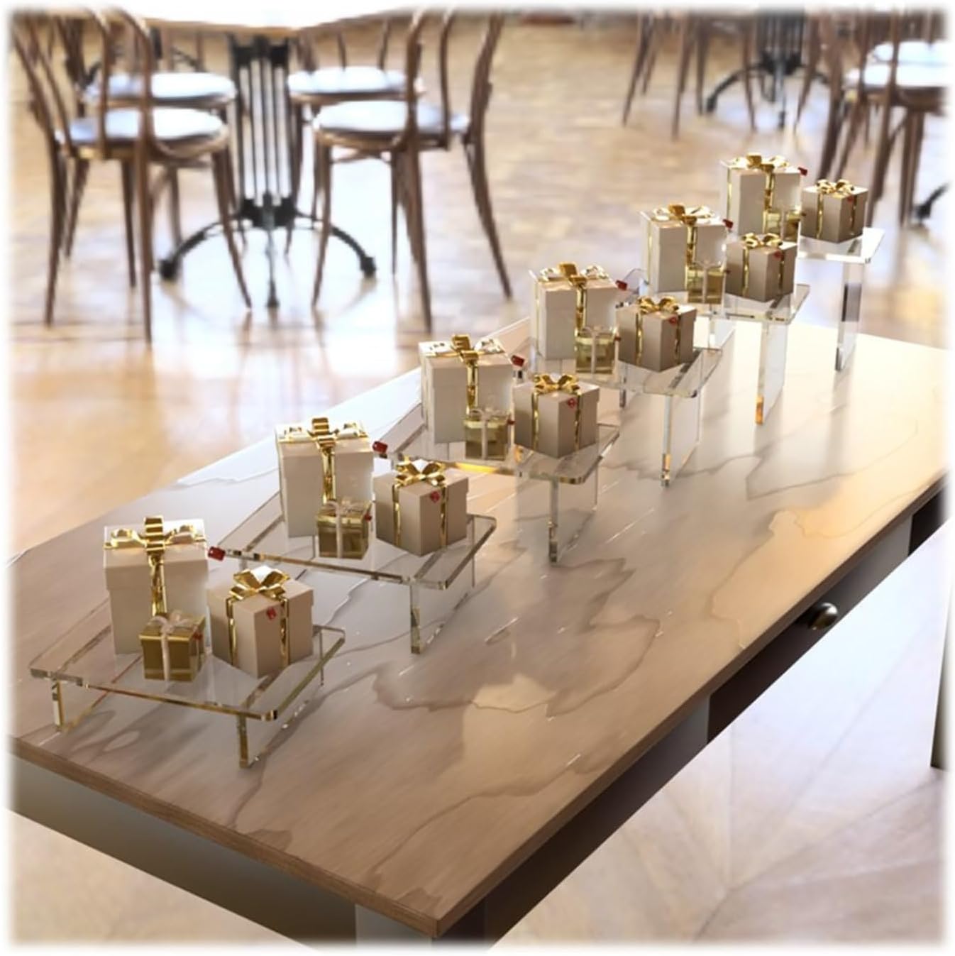 Azar Displays Deluxe Acrylic Monitor Riser Display, Clear