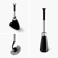 simplehuman Toilet Brush and Plunger with Caddy, Stainless Steel