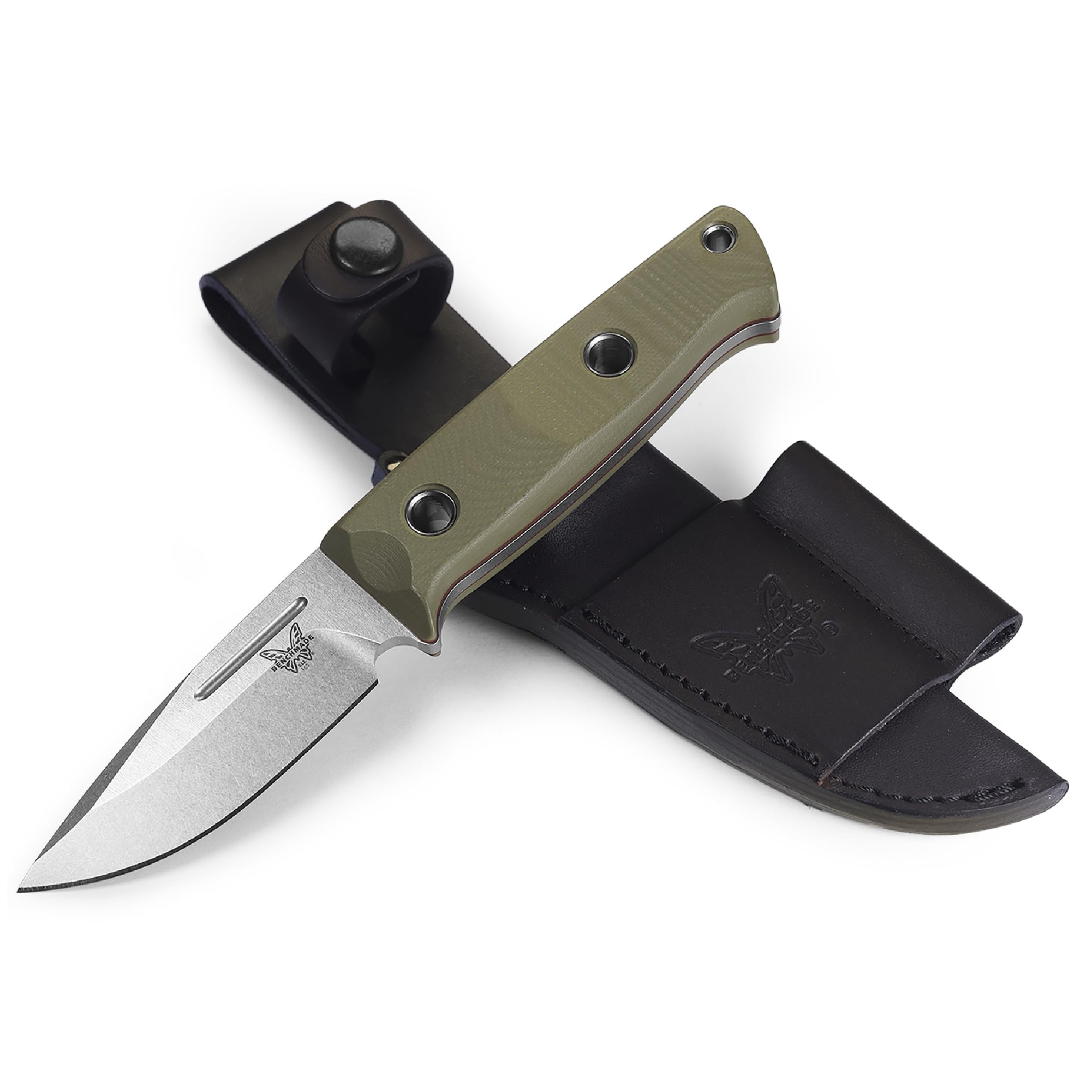 BENCHMADE Mini Bushcrafter 165 Fixed-Blade Survival Knife
