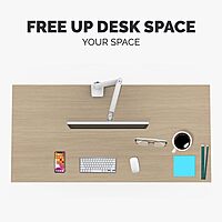 Fellowes Platinum Series Monitor Arm for 40-Inch Monitors, Full Motion, VESA Mount, USB Ports, Ergonomic