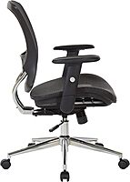 Office Star Mesh Seat and Back Office Task Chair with Lumbar Support and Height Adjustable Arms