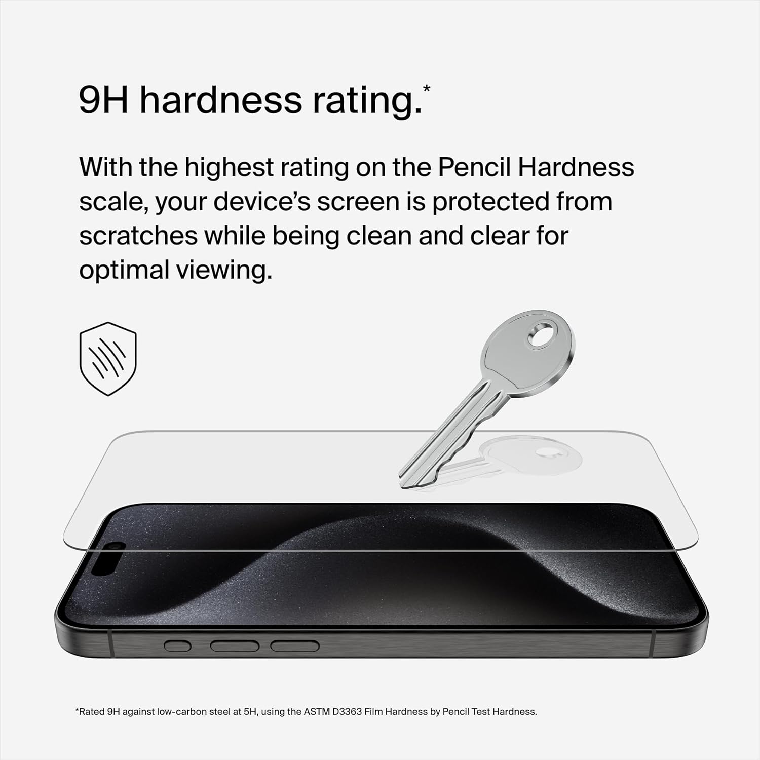 Belkin ScreenForce TemperedGlass Treated Screen Protector for iPhone 15 Pro Max - Slim & Scratch-Resistant