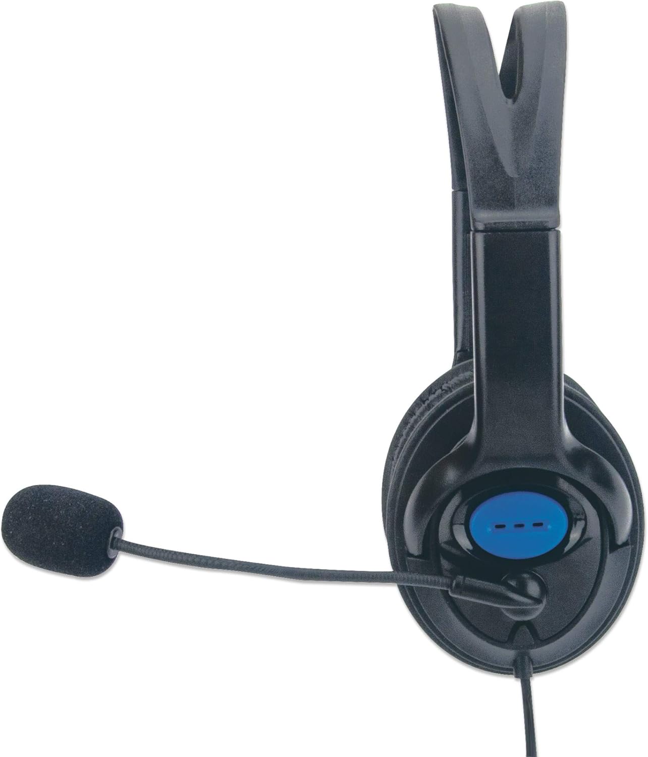 Manhattan Stereo Headset — Lightweight Over-Ear Design, 6 ft. (1.8 m) Cable, Two 3.5 mm Plugs, Adjustable Mic