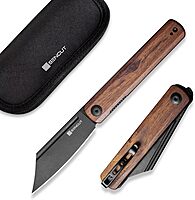 SENCUT Bronte Folding Pocket Knife with Front Flipper, 3.38 Inch 9Cr18MoV Reverse Tanto Blade