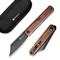 SENCUT Bronte Folding Pocket Knife with Front Flipper, 3.38 Inch 9Cr18MoV Reverse Tanto Blade