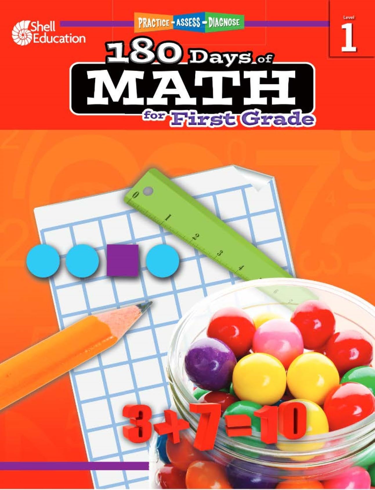 Shell Education 180 Days of Math for First Grade (180 Days of Practice)