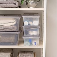 IRIS 6 Quart Snap Top Plastic Storage Boxes, Clear - 10 Pack