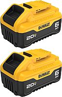 DEWALT 20V MAX 6 Ah Lithium Ion Battery 2-Pack (DCB206-2)