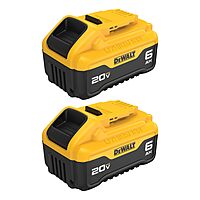 DEWALT 20V MAX 6 Ah Lithium Ion Battery 2-Pack (DCB206-2)