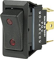 BEP 10A, 20A & 25A Rocker Switches - Marine Snap-In Panel Mount