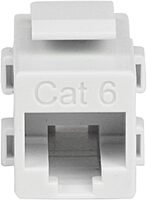 StarTech.com White Cat 6 RJ45 Keystone Jack Network Coupler F/F - RJ45 Coupler - Cat6 Coupler - F/F Cat6 Keystone Jack White Modular (C6KEYCOUPLWH)