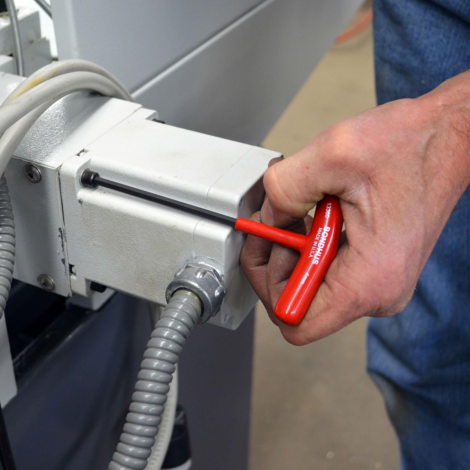 Bondhus 13389 Set of 8 Hex T-handles w/Stand, sizes 2-10mm, Multicolor, One Size